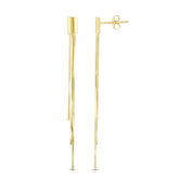 14K Gold Polished Shoulder Duster Earring